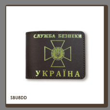 SBU8DD Babylon Обкладинка для посвідчення СБУ 11x8,5 см темно-коричнева, золоте тиснення, шкіра
