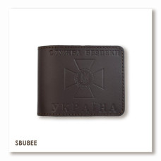 SBU8EE Babylon Обкладинка для посвідчення СБУ 11x8,5 см темно-коричнева, чисте тиснення, шкіра