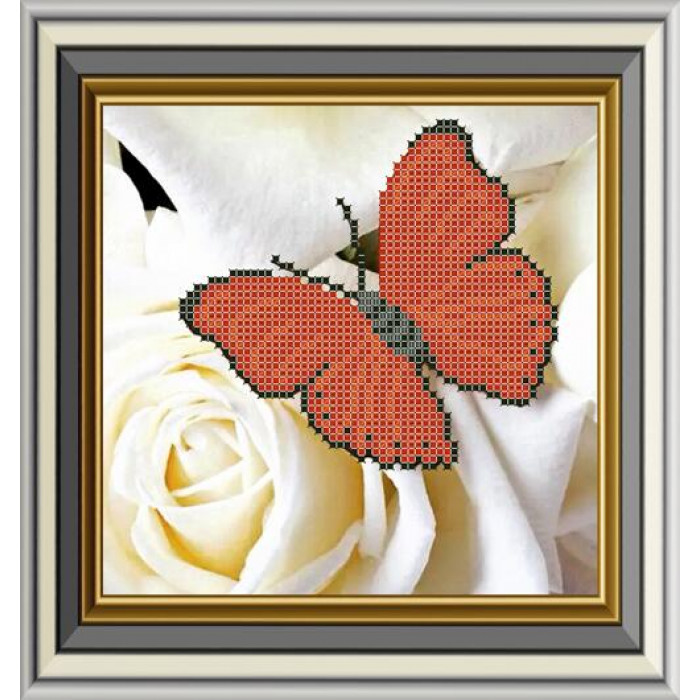 СД-234 Метелик на троянді. Княгиня Ольга. Схема на тканині для вишивання бісером