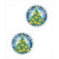 СД-290 Новорічна іграшка, 10,5х10,5 см. Княгиня Ольга. Схема на габардині для вишивання бісером