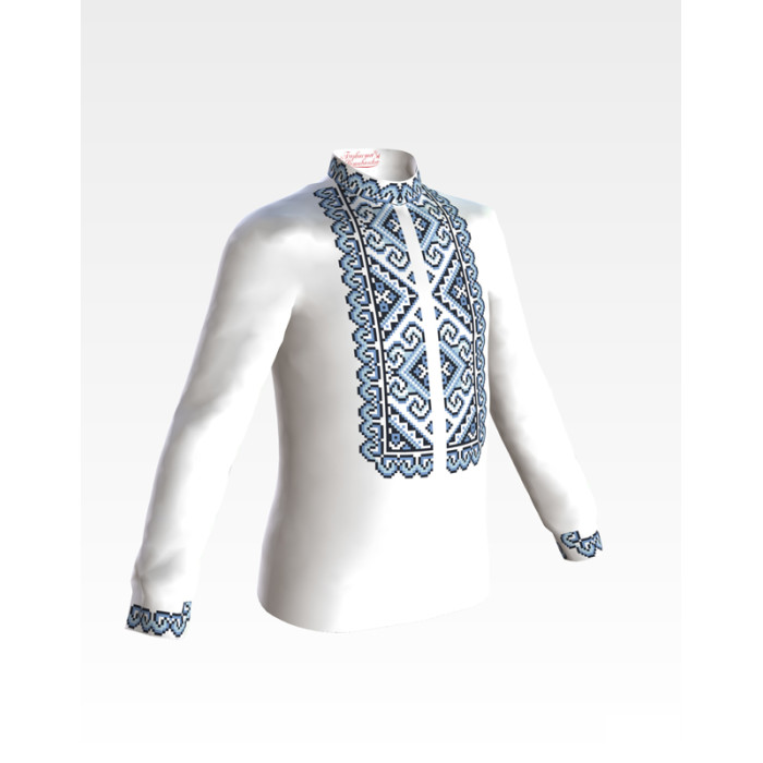 СД002дБ28нн Сорочка дитяча (для хлопчика), домоткане полотно, біле, 1-3 роки. Барвиста вишиванка. Заготовка для вишивки бісером