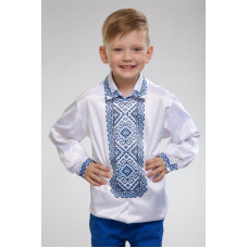 СД002дБ40нн Сорочка дитяча (для хлопчика), домоткане полотно, біле, 8-12 років. Барвиста вишиванка. Заготовка для вишивки бісером