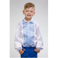 СД005дБ40нн Сорочка дитяча (для хлопчика), домоткане полотно, біле, 8-12 років. Барвиста вишиванка. Заготовка для вишивки бісером