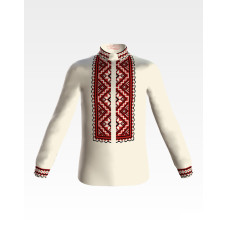 СД008шМ34нн Барвиста вишиванка Заготовка для вишивки - Сорочка для хлопчика 4-7 років, шовк, бежевий