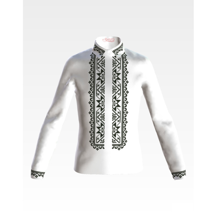 СД017дБ34нн Сорочка дитяча (для хлопчика), домоткане полотно, біле, 4-7 років. Барвиста вишиванка. Заготовка для вишивки бісером