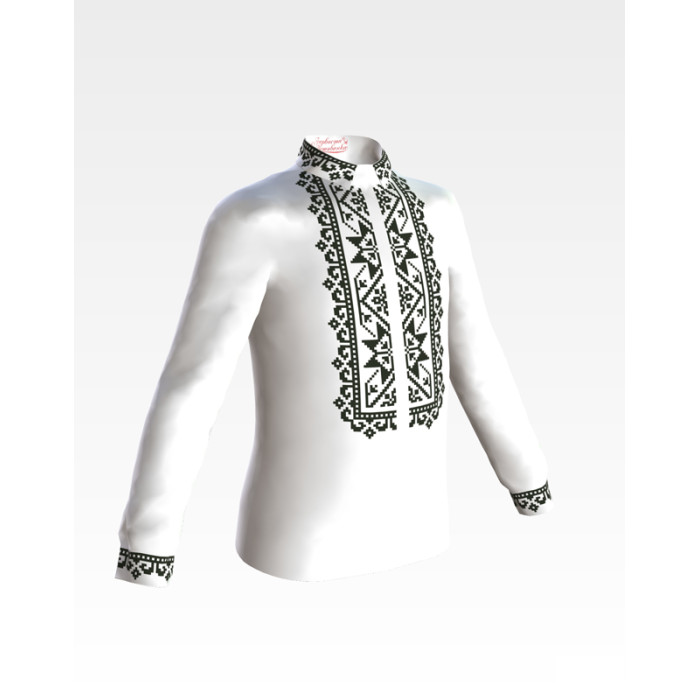 СД017дБ34нн Сорочка дитяча (для хлопчика), домоткане полотно, біле, 4-7 років. Барвиста вишиванка. Заготовка для вишивки бісером