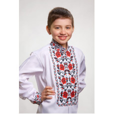 СД021хБ28нн Барвиста вишиванка Заготовка для вишивки - Сорочка для хлопчика 1-3 роки, батист, білий