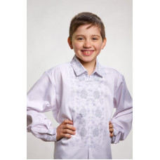 СД022дБ28нн Сорочка дитяча (для хлопчика), домоткане полотно, біле, 1-3 роки. Барвиста вишиванка. Заготовка для вишивки бісером