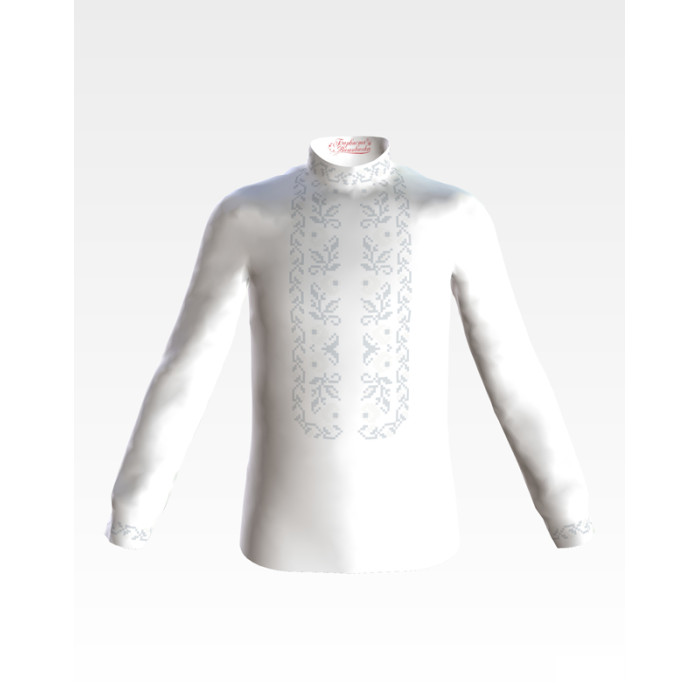 СД022дБ28нн Сорочка дитяча (для хлопчика), домоткане полотно, біле, 1-3 роки. Барвиста вишиванка. Заготовка для вишивки бісером