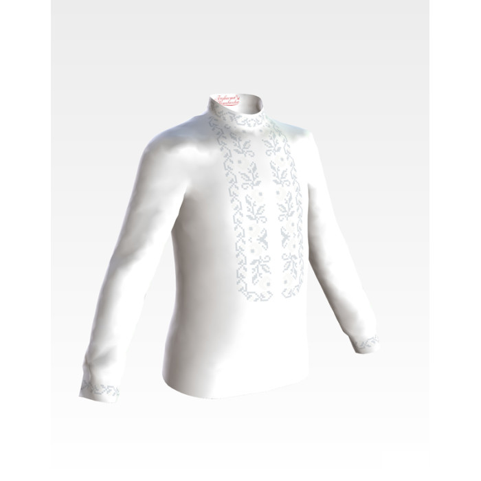 СД022дБ28нн Сорочка дитяча (для хлопчика), домоткане полотно, біле, 1-3 роки. Барвиста вишиванка. Заготовка для вишивки бісером