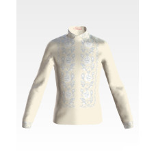 СД022шМ40нн Барвиста вишиванка Заготовка для вишивки - Сорочка для хлопчика 8-12 років, шовк, бежевий