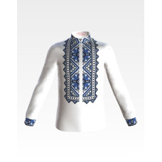 СД024дБ28нн Сорочка дитяча (для хлопчика), домоткане полотно, біле, 1-3 роки. Барвиста вишиванка. Заготовка для вишивки бісером