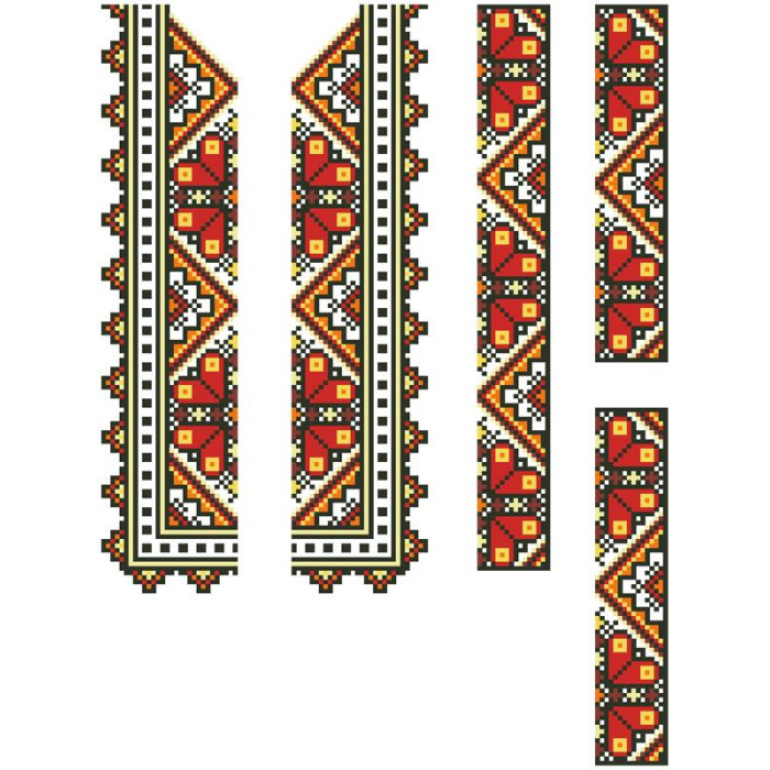 СД025хБ28нн Барвиста вишиванка Заготовка для вишивки - Сорочка для хлопчика 1-3 роки, батист, білий