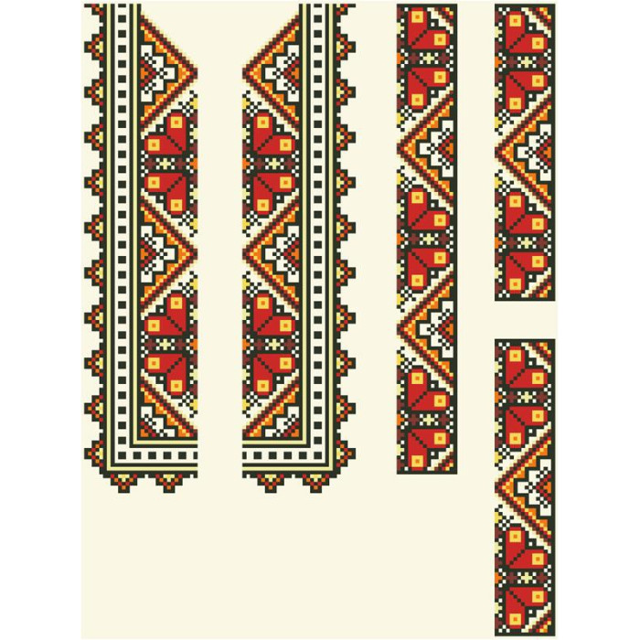 СД025хМ40нн Барвиста вишиванка Заготовка для вишивки - Сорочка для хлопчика 8-12 років, батист, бежевий