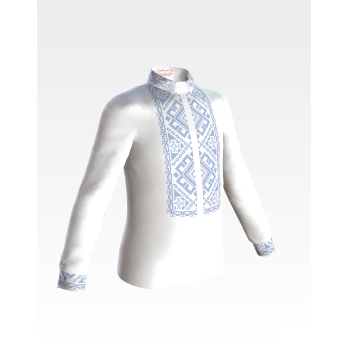 СД027дБ28нн Сорочка дитяча (для хлопчика), домоткане полотно, біле, 1-3 роки. Барвиста вишиванка. Заготовка для вишивки бісером