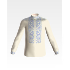 СД027шМ28нн Барвиста вишиванка Заготовка для вишивки - Сорочка для хлопчика 1-3 роки, шовк, бежевий