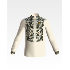 СД028шМ28нн Барвиста вишиванка Заготовка для вишивки - Сорочка для хлопчика 1-3 роки, шовк, бежевий