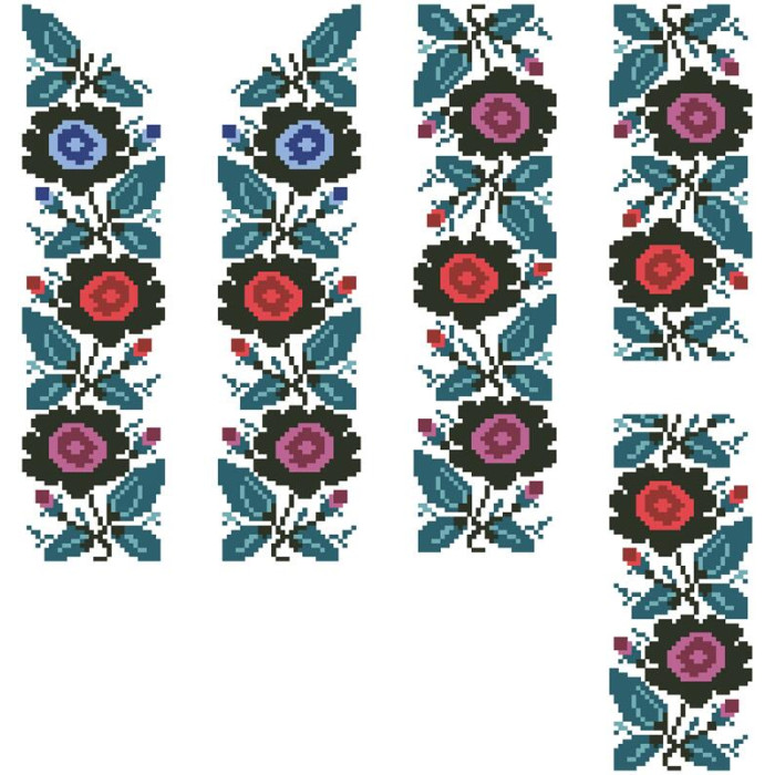 СД030дБ34нн Сорочка дитяча (для хлопчика), домоткане полотно, біле, 4-7 років. Барвиста вишиванка. Заготовка для вишивки бісером