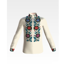 СД030шМ34нн Барвиста вишиванка Заготовка для вишивки - Сорочка для хлопчика 4-7 років, шовк, бежевий