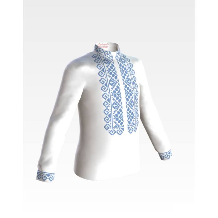 СД032дБ34нн Сорочка дитяча (для хлопчика), домоткане полотно, біле, 4-7 років. Барвиста вишиванка. Заготовка для вишивки бісером