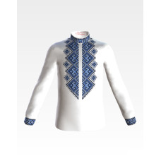 СД037дБ34нн Сорочка дитяча (для хлопчика), домоткане полотно, біле, 4-7 років. Барвиста вишиванка. Заготовка для вишивки бісером