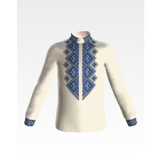 СД037шМ28нн Барвиста вишиванка Заготовка для вишивки - Сорочка для хлопчика 1-3 роки, шовк, бежевий