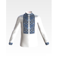 СД041дБ28нн Сорочка дитяча (для хлопчика), домоткане полотно, біле, 1-3 роки. Барвиста вишиванка. Заготовка для вишивки бісером