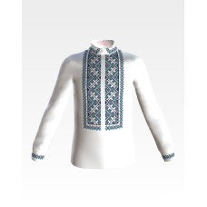 СД043дБ28нн Сорочка дитяча (для хлопчика), домоткане полотно, біле, 1-3 роки. Барвиста вишиванка. Заготовка для вишивки бісером