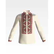 СД044шМ28нн Барвиста вишиванка Заготовка для вишивки - Сорочка для хлопчика 1-3 роки, шовк, бежевий