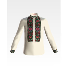 СД052шМ34нн Барвиста вишиванка Заготовка для вишивки - Сорочка для хлопчика 4-7 років, шовк, бежевий