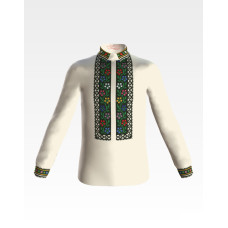 СД053шМ40нн Барвиста вишиванка Заготовка для вишивки - Сорочка для хлопчика 8-12 років, шовк, бежевий