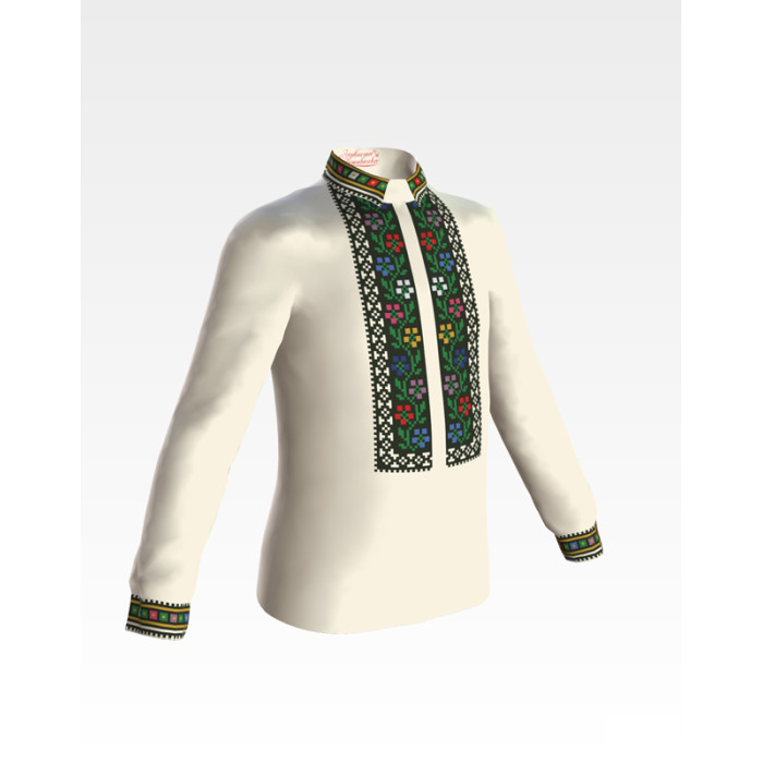 СД053шМ40нн Барвиста вишиванка Заготовка для вишивки - Сорочка для хлопчика 8-12 років, шовк, бежевий