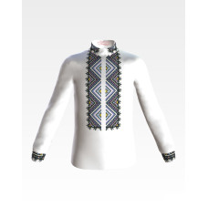 СД055дБ28нн Сорочка дитяча (для хлопчика), домоткане полотно, біле, 1-3 роки. Барвиста вишиванка. Заготовка для вишивки бісером