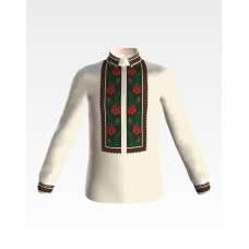 СД058шМ34нн Барвиста вишиванка Заготовка для вишивки - Сорочка для хлопчика 4-7 років, шовк, бежевий