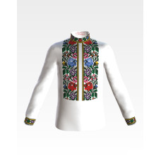 СД064хБ34нн Барвиста вишиванка Заготовка для вишивки - Сорочка для хлопчика 4-7 років, батист, білий