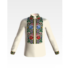 СД064шМ40нн Барвиста вишиванка Заготовка для вишивки - Сорочка для хлопчика 8-12 років, шовк, бежевий
