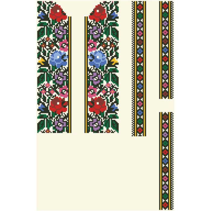 СД064шМ40нн Барвиста вишиванка Заготовка для вишивки - Сорочка для хлопчика 8-12 років, шовк, бежевий