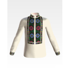 СД065шМ34нн Барвиста вишиванка Заготовка для вишивки - Сорочка для хлопчика 4-7 років, шовк, бежевий