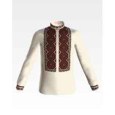 СД066шМ34нн Барвиста вишиванка Заготовка для вишивки - Сорочка для хлопчика 4-7 років, шовк, бежевий