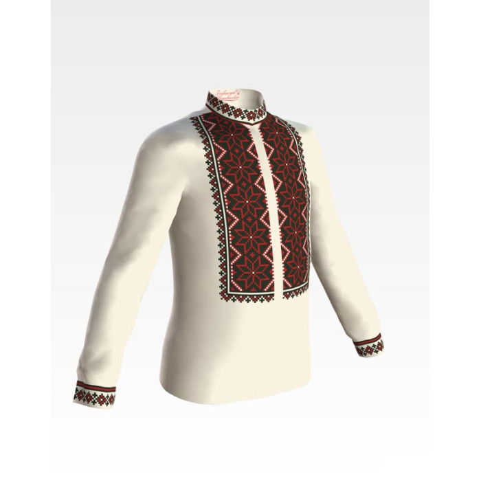 СД066шМ40нн Барвиста вишиванка Заготовка для вишивки - Сорочка для хлопчика 8-12 років, шовк, бежевий