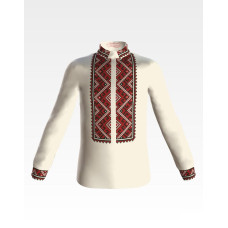 СД067шМ40нн Барвиста вишиванка Заготовка для вишивки - Сорочка для хлопчика 8-12 років, шовк, бежевий