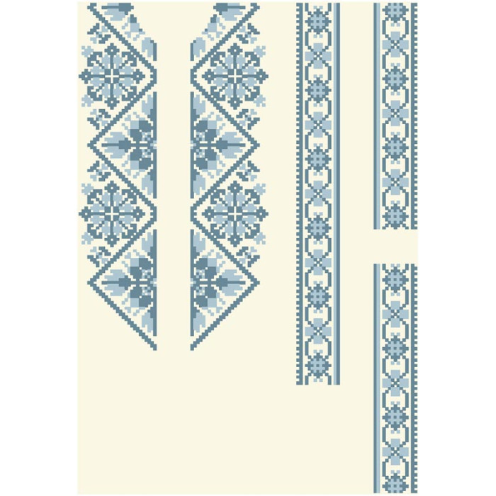 СД069кМ34нн Барвиста вишиванка Заготовка для вишивки - Сорочка для хлопчика 4-7 років, атлас-котон, бежевий