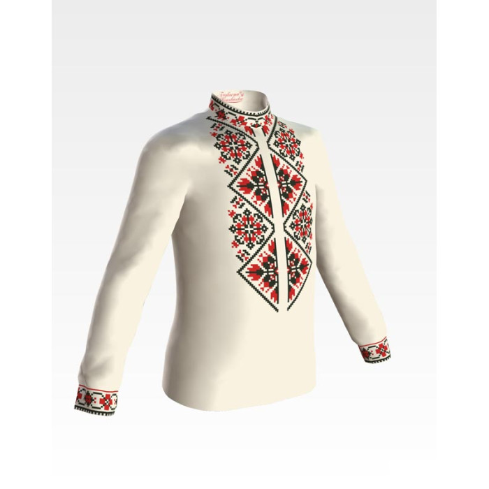 СД070шМ28нн Барвиста вишиванка Заготовка для вишивки - Сорочка для хлопчика 1-3 роки, шовк, бежевий