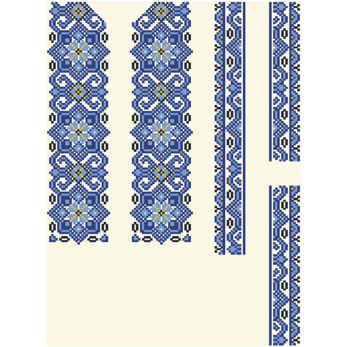 СД071шМ40нн Барвиста вишиванка Заготовка для вишивки - Сорочка для хлопчика 8-12 років, шовк, бежевий