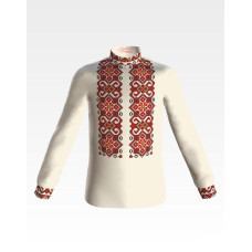 СД072шМ34нн Барвиста вишиванка Заготовка для вишивки - Сорочка для хлопчика 4-7 років, шовк, бежевий