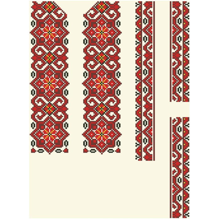 СД072шМ34нн Барвиста вишиванка Заготовка для вишивки - Сорочка для хлопчика 4-7 років, шовк, бежевий