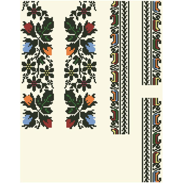 СД078шМ28нн Барвиста вишиванка Заготовка для вишивки - Сорочка для хлопчика 1-3 роки, шовк, бежевий