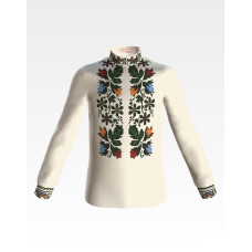 СД078шМ40нн Барвиста вишиванка Заготовка для вишивки - Сорочка для хлопчика 8-12 років, шовк, бежевий