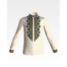 СД081шМ40нн Барвиста вишиванка Заготовка для вишивки - Сорочка для хлопчика 8-12 років, шовк, бежевий