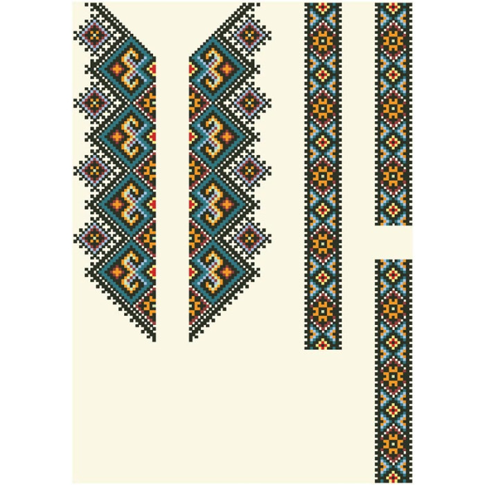 СД081шМ40нн Барвиста вишиванка Заготовка для вишивки - Сорочка для хлопчика 8-12 років, шовк, бежевий